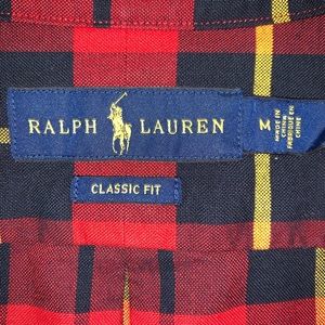 Men’s plaid classic fit Ralph Lauren Polo shirt